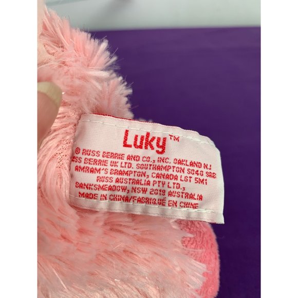 Russ 10" Luky The Pink Sparkle Frosted Unicorn Plush Stuffed Animal - Picture 6 of 9